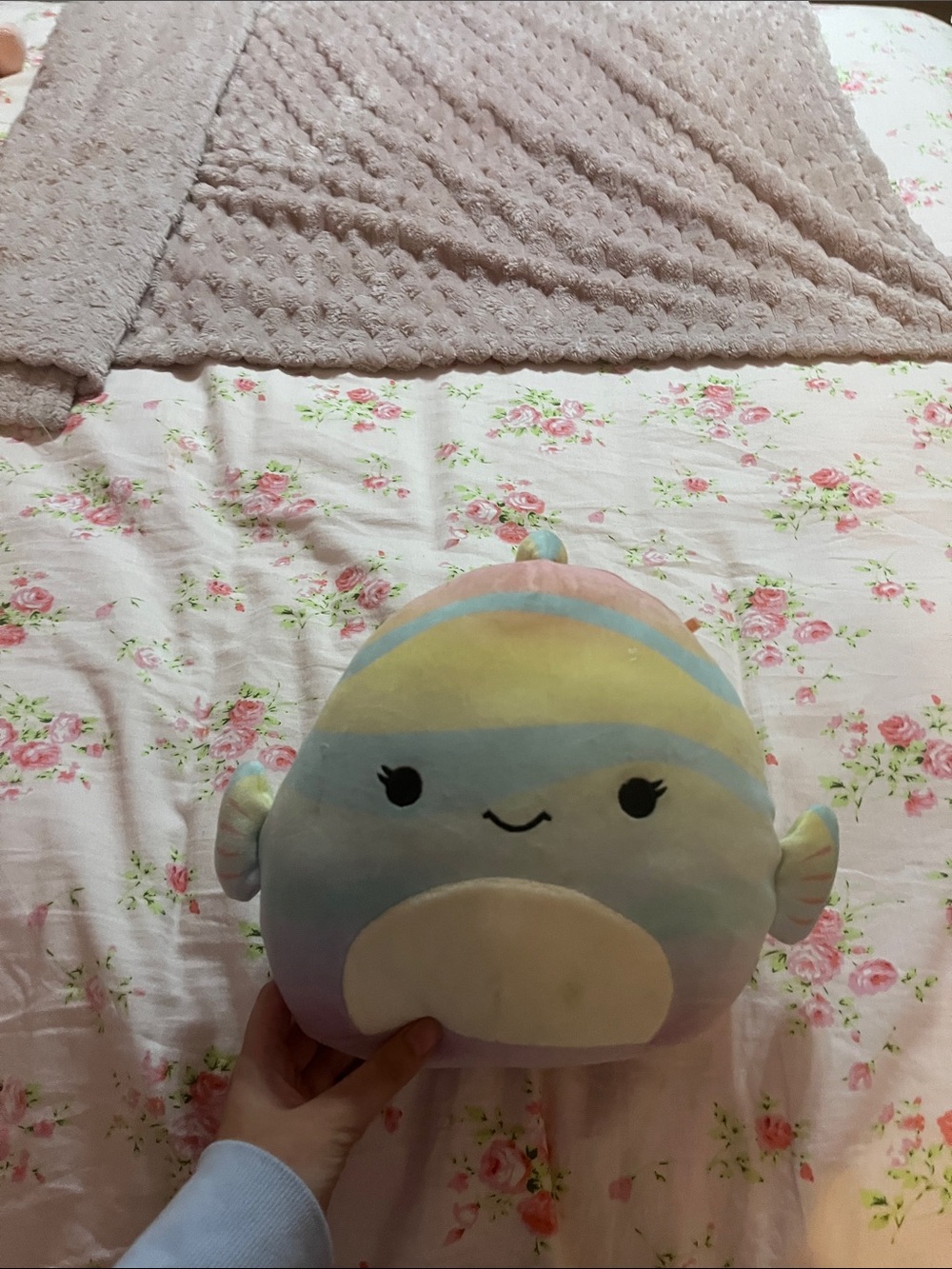 Plush Pastel Rainbow Narwhal Pillow Squishmallow